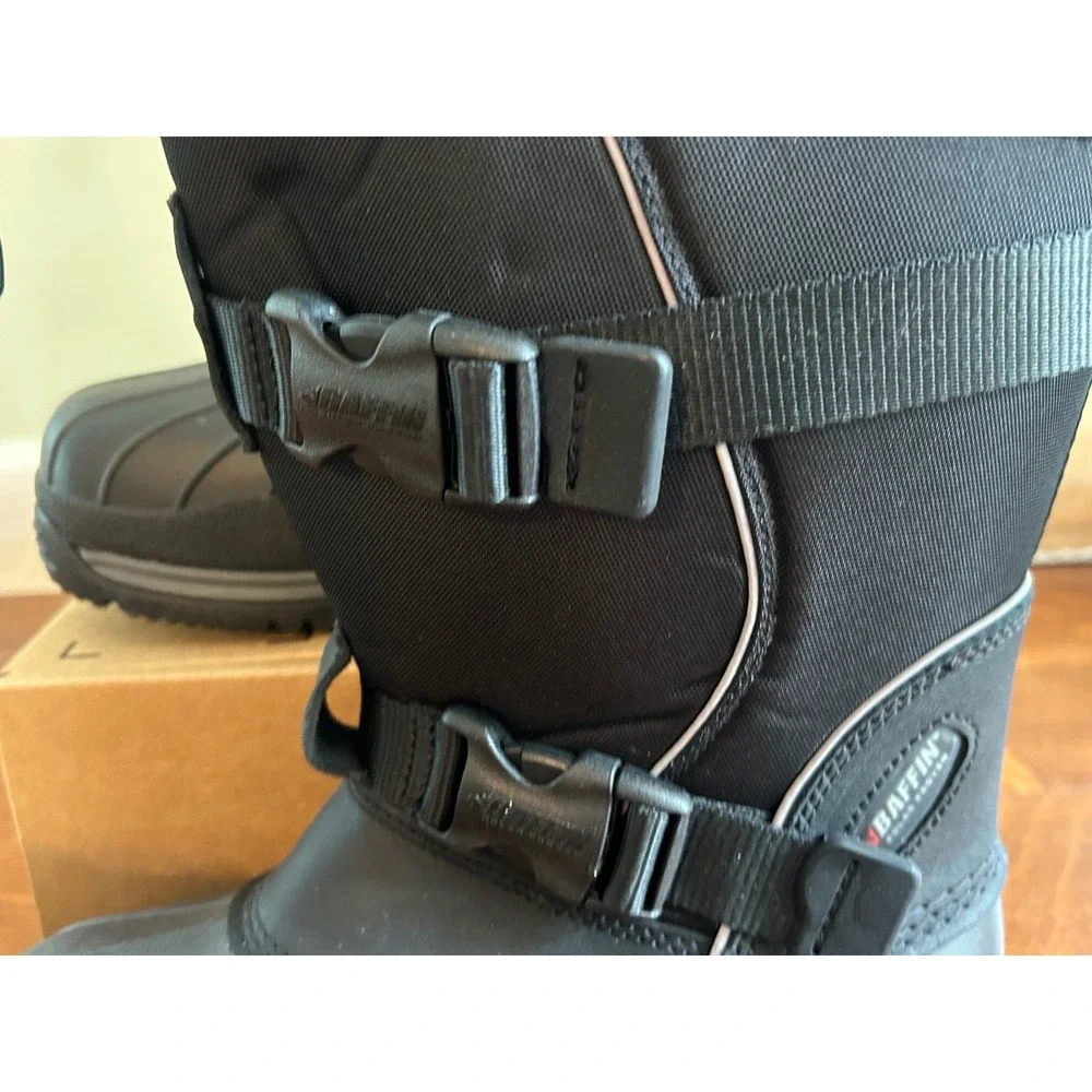 Baffin Polar Proven Black Winter Snow Boots Mens Size 7 Buckle Insulated NEW